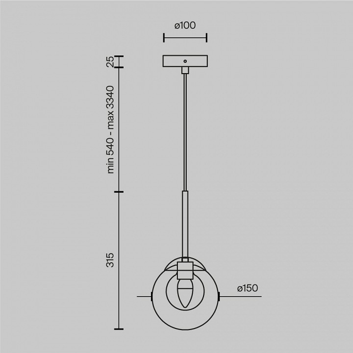 Подвесной светильник maytoni basic form mod521pl-01g1