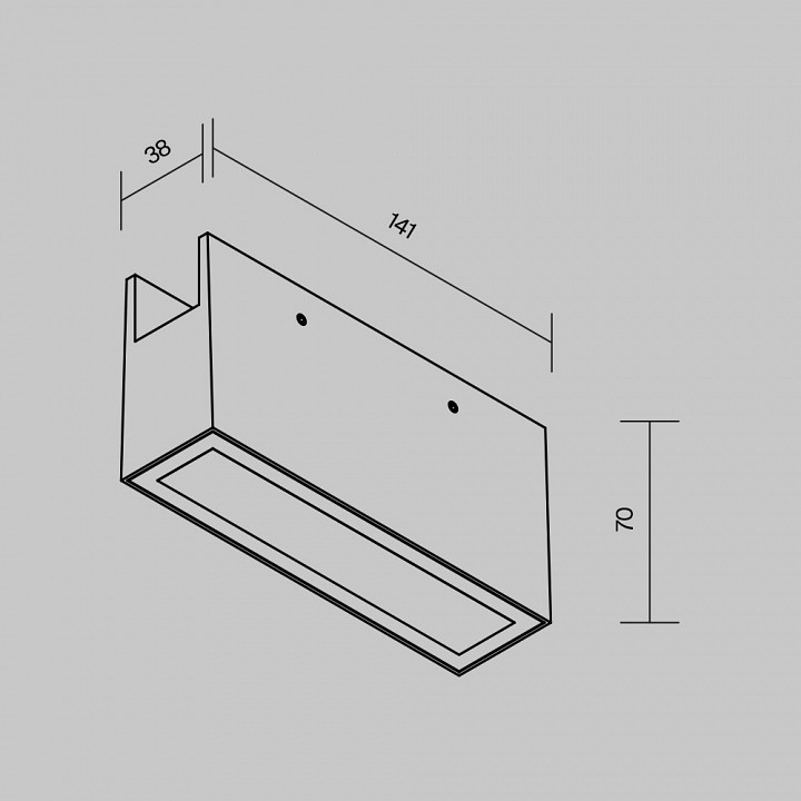 Накладной светильник maytoni points o-tr01-2-s-10wb3k