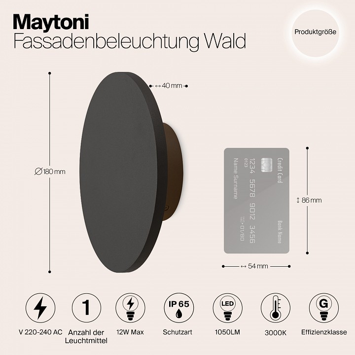 Накладной светильник maytoni wald o420wl-l12gf