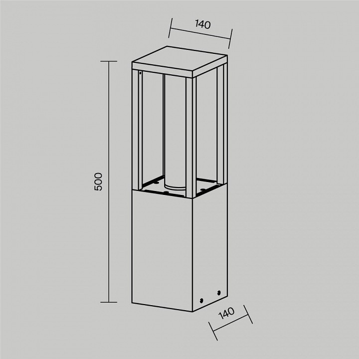 Наземный низкий светильник maytoni expo o480fl-l12b3k