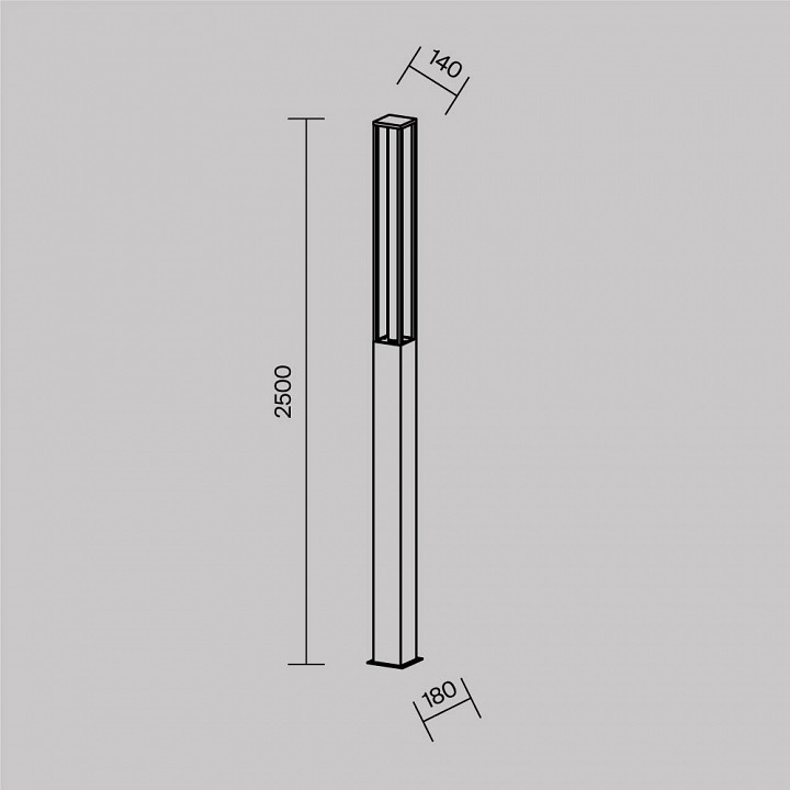 Наземный высокий светильник maytoni expo o480fl-l25b3k