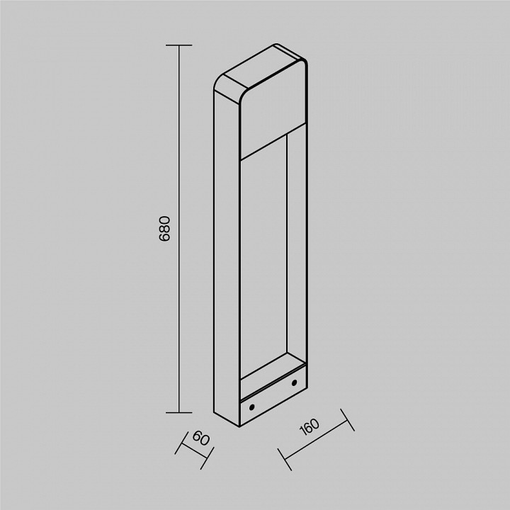 Наземный высокий светильник maytoni porte o481fl-l7b3k
