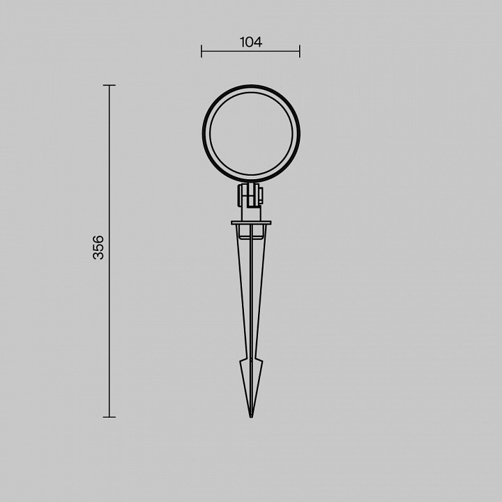 Наземный низкий светильник maytoni core o495fl-l25b3k