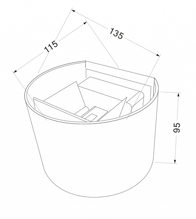 Накладной светильник maytoni fulton o573wl-l6gr