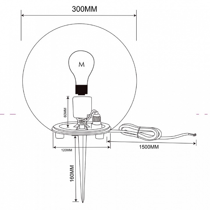 Шар световой maytoni erda o594fl-01w