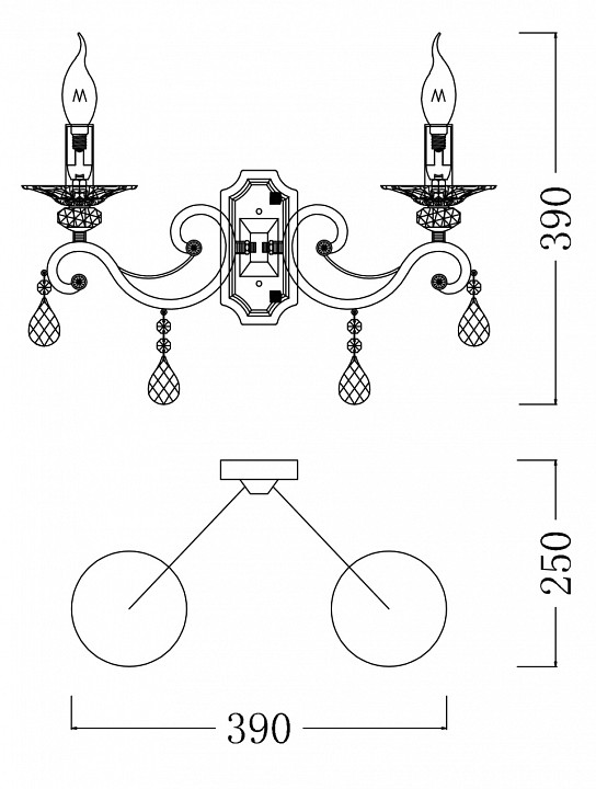Бра maytoni grace rc247-wl-02-r