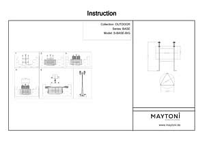 Крепление для уличных светильников maytoni base s-base-big