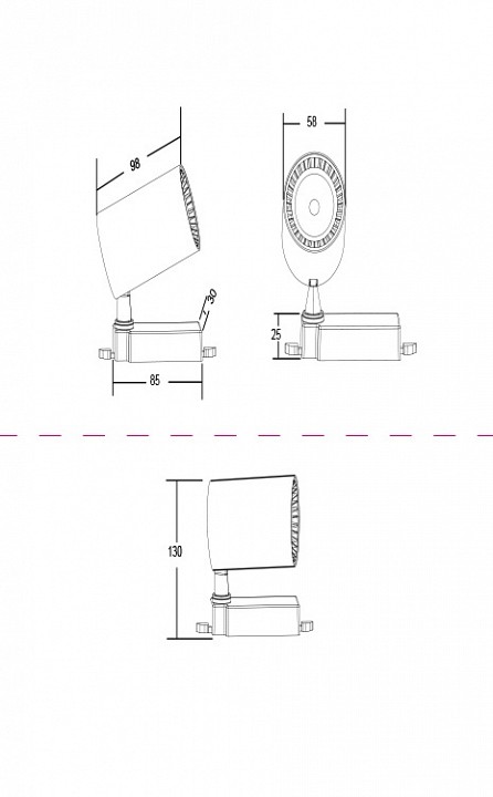 Светильник на штанге maytoni vuoro tr003-1-6w3k-w