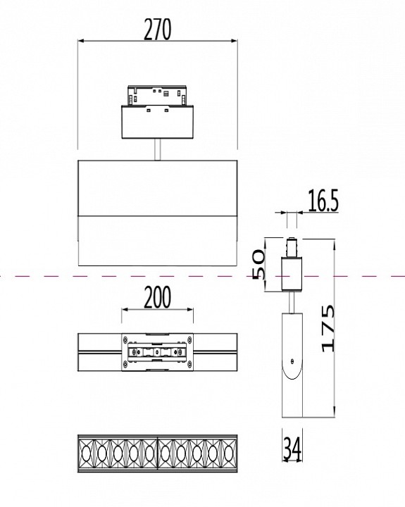 Светильник на штанге maytoni points tr015-2-20w3k-b