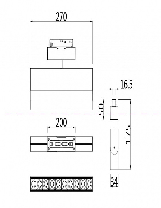 Светильник на штанге maytoni points tr015-2-20w4k-w