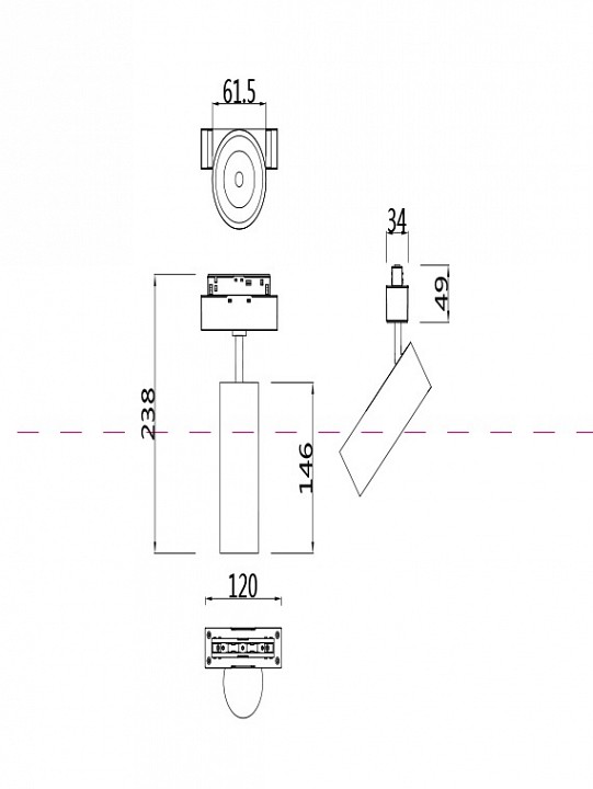 Светильник на штанге maytoni focus led tr019-2-15w4k-w