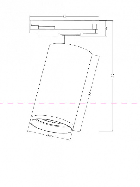 Светильник на штанге maytoni focus s tr020-1-gu10-w