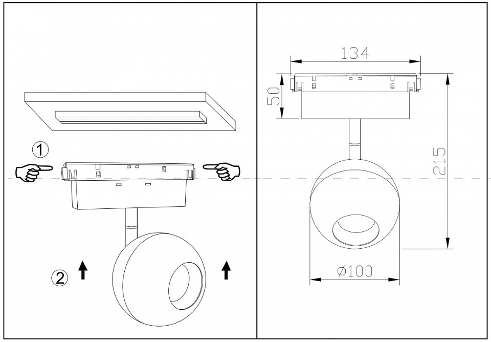 Светильник на штанге maytoni ball tr028-2-15w3k-w