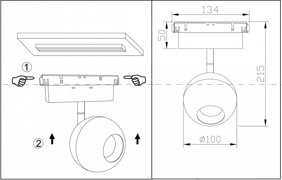 Светильник на штанге maytoni ball tr028-2-15w4k-b