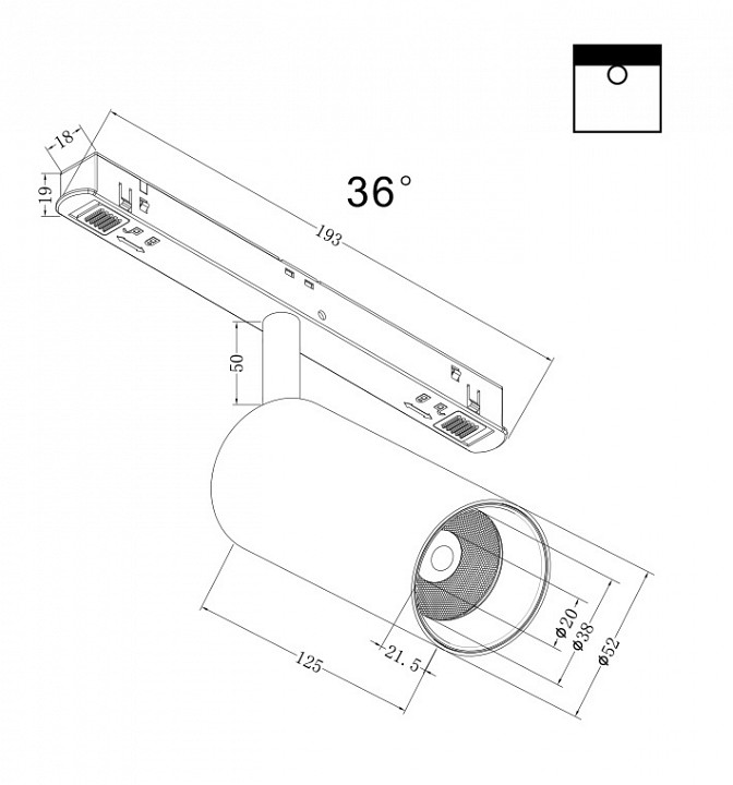Светильник на штанге maytoni focus led tr032-2-12w3k-m-b