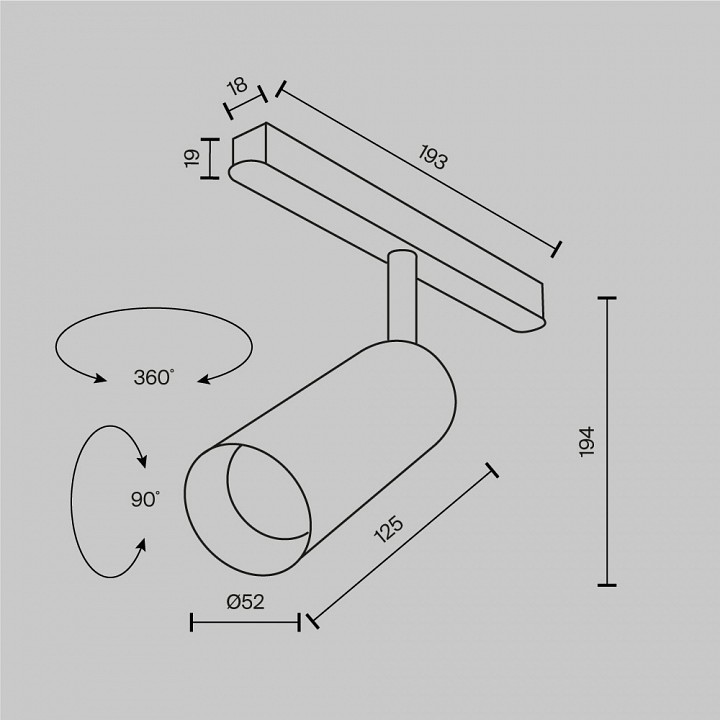 Светильник на штанге maytoni focus led tr032-2-12w3k-m-bw