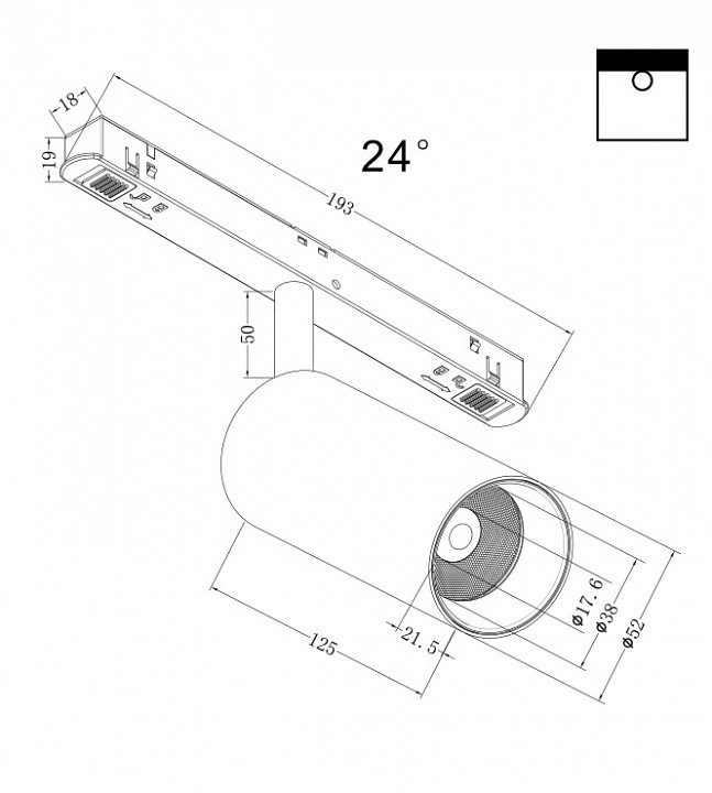 Светильник на штанге maytoni focus led tr032-4-12w3k-s-ds-b