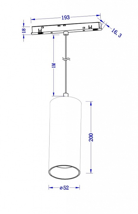 Подвесной светильник maytoni focus led tr041-4-12w3k-m-ds-b