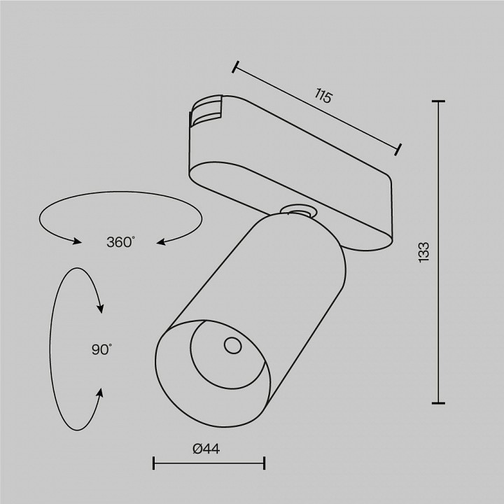 Светильник на штанге maytoni focus led tr103-1-12w3k-m-w