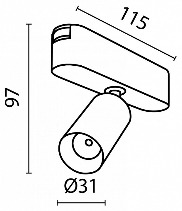 Светильник на штанге maytoni focus led tr103-1-5w4k-m-b
