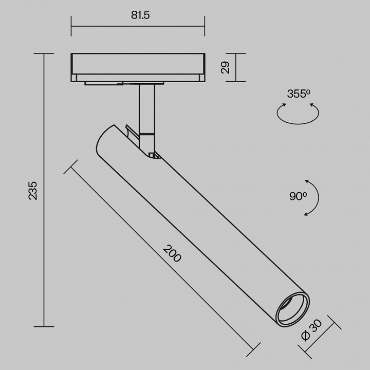 Светильник на штанге maytoni focus t tr141-1-6w3k-m-w