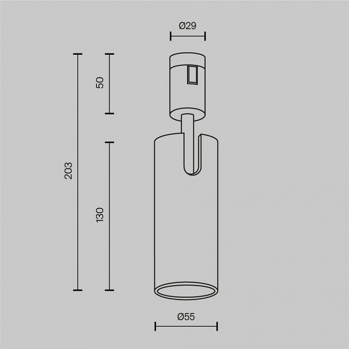 Светильник на штанге maytoni technical focus led tr144-1-12w4k-w-pt