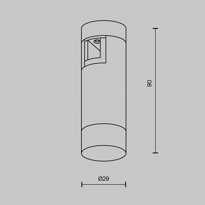 Накладной светильник maytoni technical skim tr145-1-3w3k-w-b