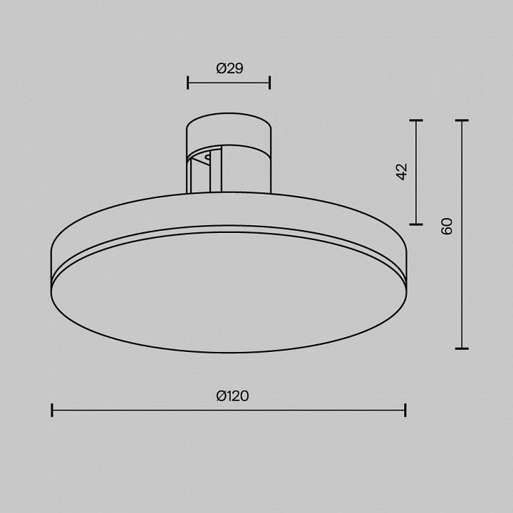 Накладной светильник maytoni plato tr152-1-7w3k-b