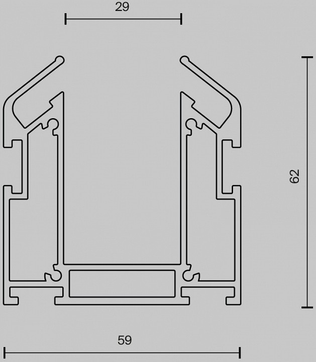 Трек встраиваемый maytoni busbar trunkings exility tra034mp-212s