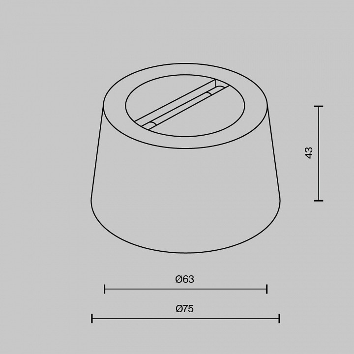 Основание для трека-ремня maytoni accessories for system parity tra130crduo-b