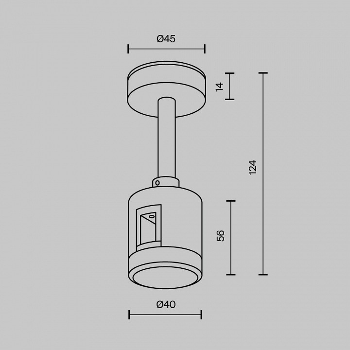 Подвес для трека maytoni accessories for tracks flarity tra156c-ipc1-b