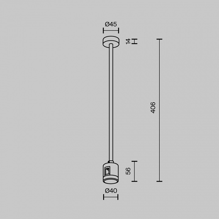 Основание на штанге maytoni accessories for tracks flarity tra158c-ipcl1-bs