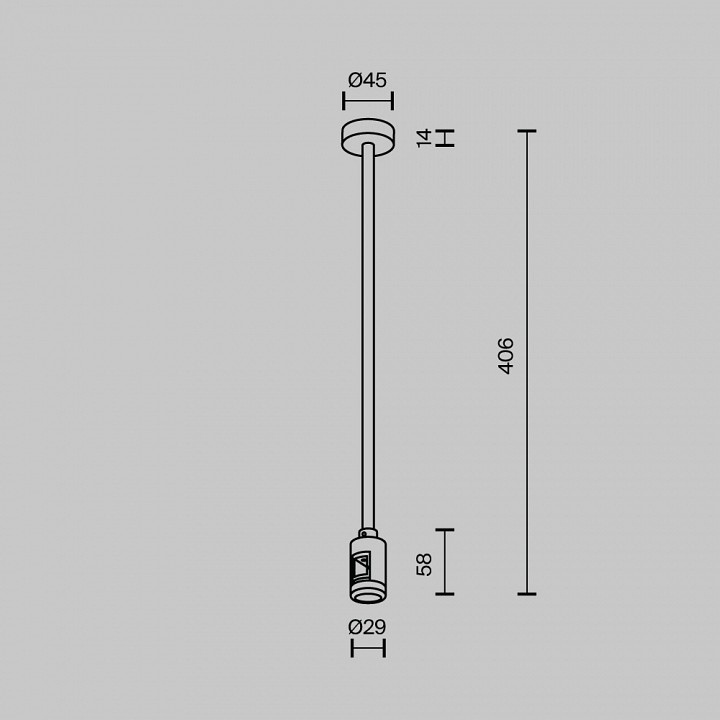 Основание на штанге maytoni accessories for tracks flarity tra158c-sl1-b