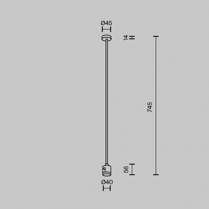 Основание на штанге maytoni accessories for tracks flarity tra159c-ipc1-bs