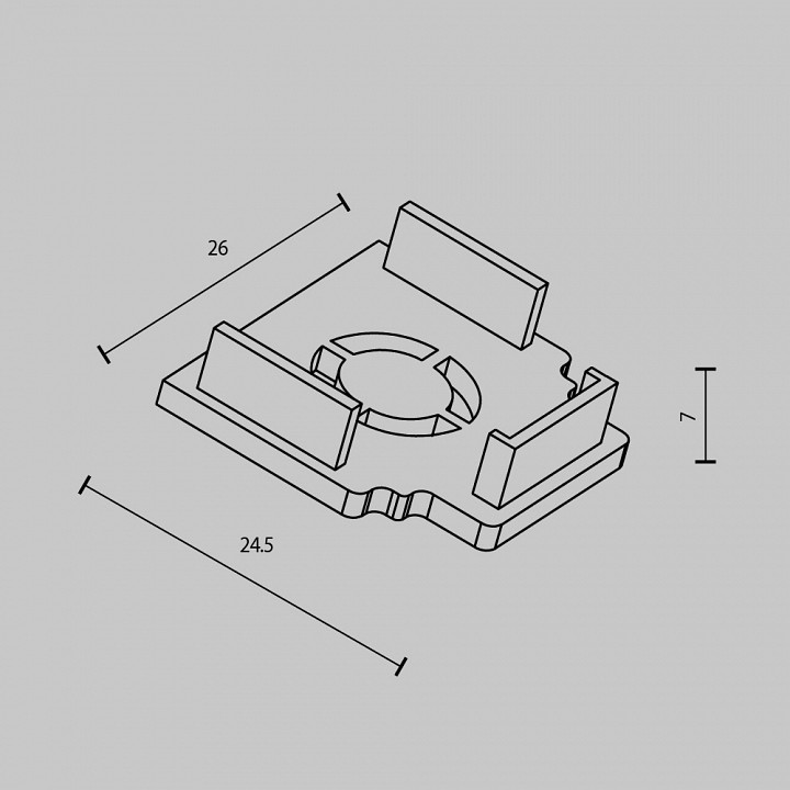 Заглушка для трека maytoni accessories for tracks exility tram034ec-42b