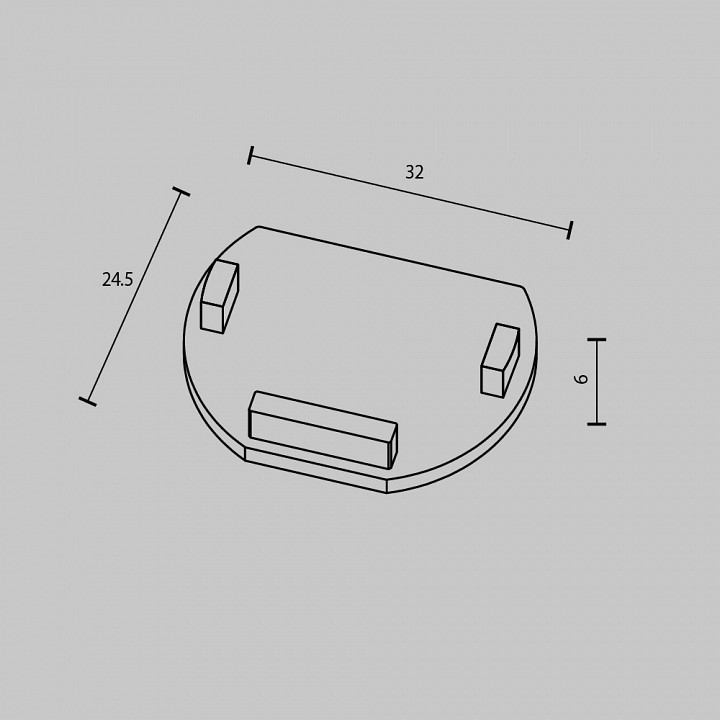 Заглушка для трека maytoni accessories for tracks exility tram034ec-r-41b