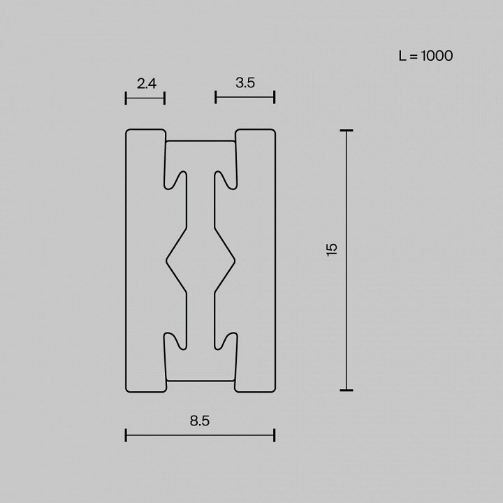 Трек подвесной maytoni technical busbar trunkings flarity trx154-111pt