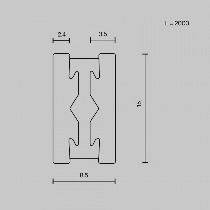 Трек подвесной maytoni technical busbar trunkings flarity trx154-112pt