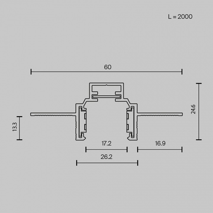 Трек встраиваемый maytoni busbar trunkings exility trxm034-422w