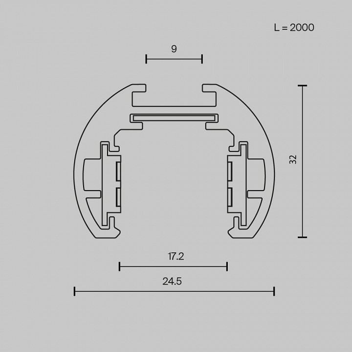 Трек подвесной maytoni busbar trunkings exility trxm034-r-412w