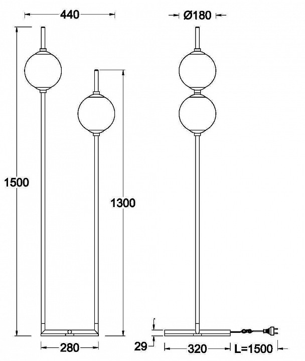 Торшер maytoni the sixth sense z020fl-l12bs3k