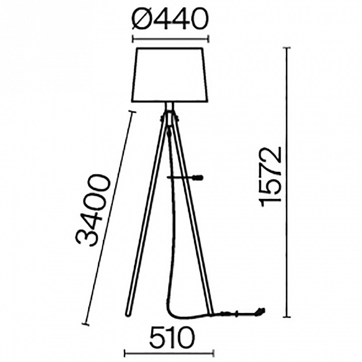 Торшер maytoni calvin z177fl-01b