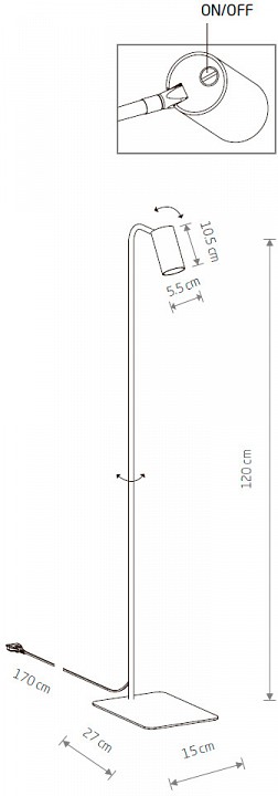 Торшер nowodvorski mono 7707