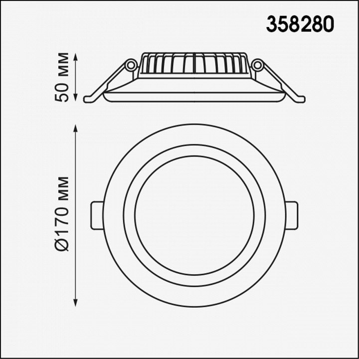 Встраиваемый светильник novotech joia 358280