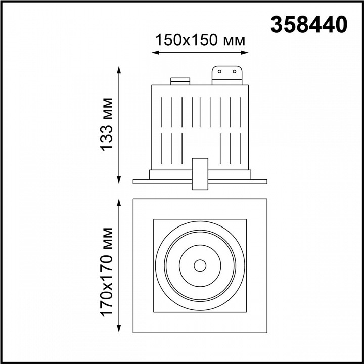 Встраиваемый светильник novotech gesso 358440