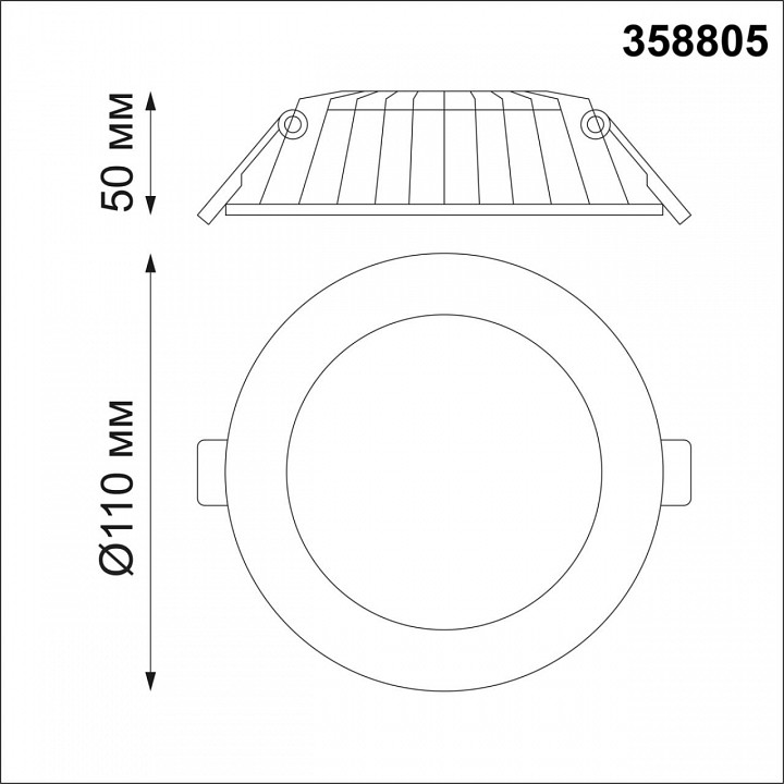 Встраиваемый светильник novotech gesso 358805