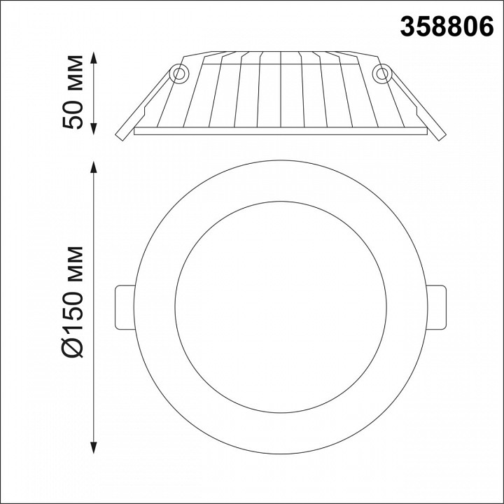 Встраиваемый светильник novotech gesso 358806