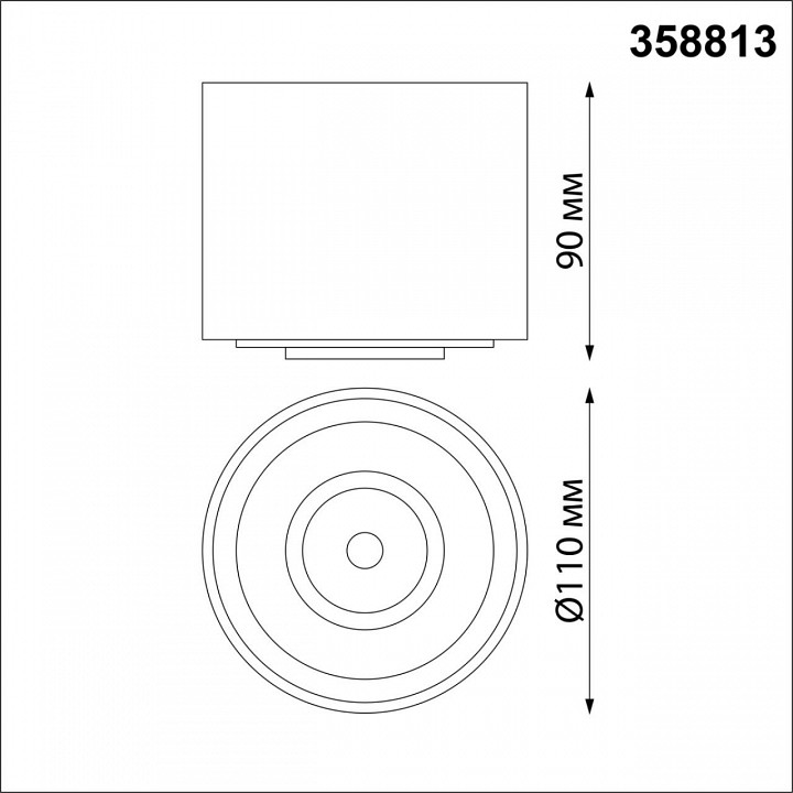 Накладной светильник novotech gesso 358813