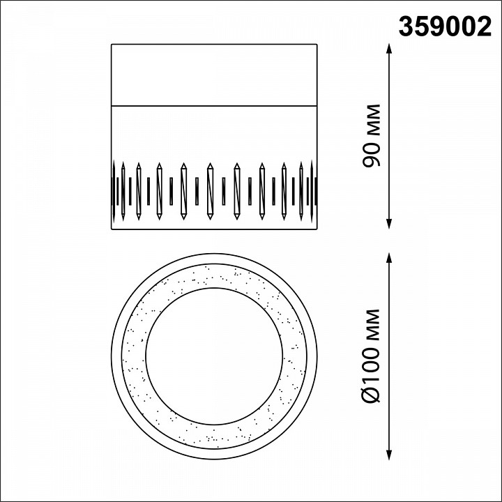 Накладной светильник novotech aura 359002