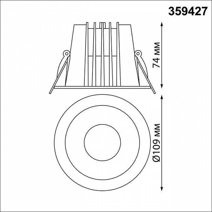 Встраиваемый светильник novotech lang 359427